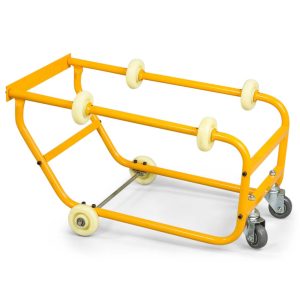 Fatvagn för 210L fat, 2-fasta & 2-hjul & övre rullhjul