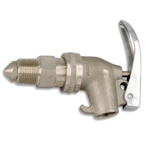 Fatkran i Rostfritt stål för liggande fat 3/4" flamskydd