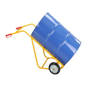 Fatkärra 210L Plåt och Plastfat gummihjul